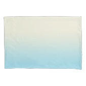 Ivory Blue Ombre gradiënt Kussensloop (Voorkant-Links)