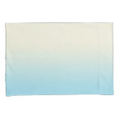 Ivory Blue Ombre gradiënt Kussensloop (Voorkant-Rechts)