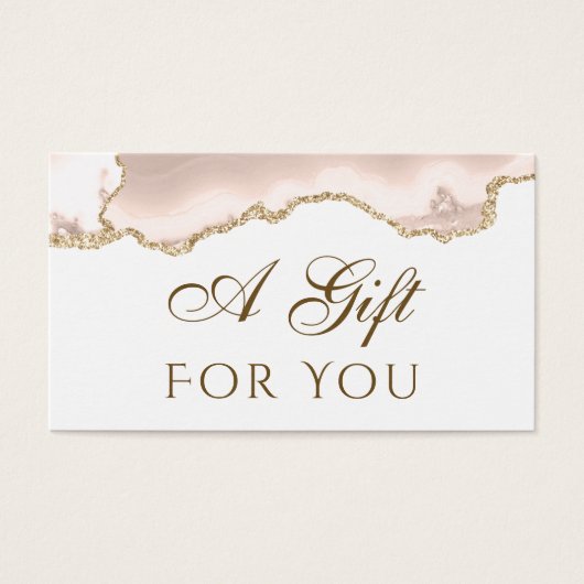 Ivory Blush Agate Gift Kaart (Voorkant)