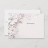 Ivory Blush Carte de remerciements floral rose (Dos)