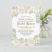 Ivory Blush Champagne Bridal Douche Invitations (Debout devant)