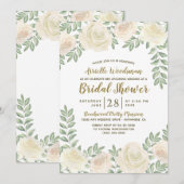 Ivory Blush Champagne Bridal Douche Invitations (Devant / Derrière)