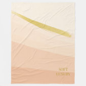 Ivory Blush Gold Fleece Blanket Deken (Voorkant)