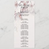 Ivory Blush Pink Floral Wedding Programme (Dos)