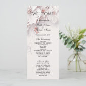 Ivory Blush Pink Floral Wedding Programme (Debout devant)