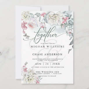Ivory Blush rose Fleurs de chalet Invitation