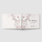 Ivory Blush Rose Floral Livre d'Invité (Complet)