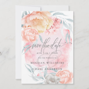 Ivory Blush Rustic Elegant Flowers Invitation