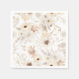 Ivory Boho Floral Servet
