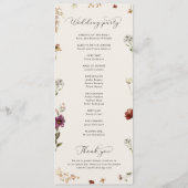 Ivory Boho Herfst Wildbloemen QR Code Herfstbruilo Programma (Achterkant)