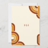 Ivory Bold Retro 1970s Huwelijk save the date kaar (Achterkant)