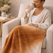 Ivory Brown Fade Fleece Blanket Deken
