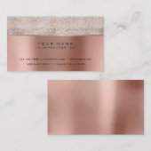 Ivory Brush Parly Copper Steel Silver Glitter VIP Visitekaartje (Voorkant / Achterkant)