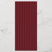 Ivory & Burgundy Elegant Stripes Retro Wedding Menu (Achterkant)