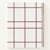 Ivory burgundy grid business notitieboek (Achterkant)