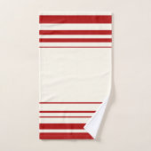 Ivory Burgundy Stripes Pois (Serviette à main)