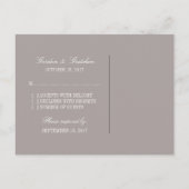 Ivory Butterfly Floral RSVP Briefkaart (Achterkant)