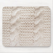 Ivory Cable Knit Pattern Muismat (Voorkant)