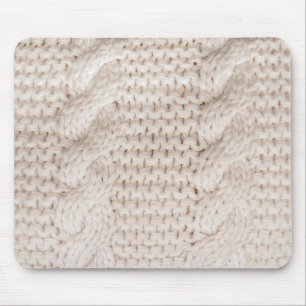 Ivory Cable Knit Pattern Muismat