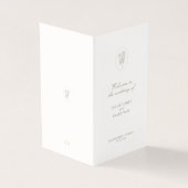 Ivory | Carte de Programme de Mariage Pliée Chic B (Outside)