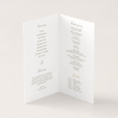 Ivory | Carte de Programme de Mariage Pliée Chic B (Inside)
