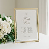 Ivory | Carte de table de mariage avec numéro de i