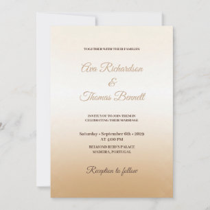 Ivory Champagne Gradient Faire-part de mariage