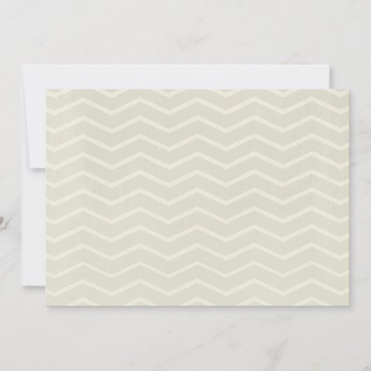 Ivory Chevron Invitations de mariage (Dos)