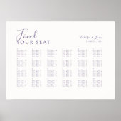 Ivory | Chic Alfabet 120+ Trouw Stoelenkaart Poster (Voorkant)