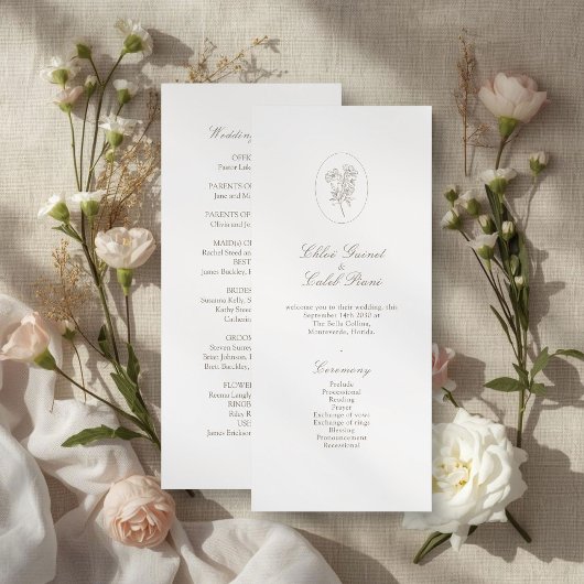 Ivory | Chic Botanische Script Trouwset van Waaier