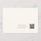 Ivory | Chic Rose Wedding Detail QR Code Informatiekaartje (Achterkant)