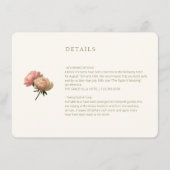 Ivory | Chic Rose Wedding Detail QR Code Informatiekaartje (Voorkant)