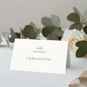 Ivory | Chic Simple Mariage Carte de Placement Pli
