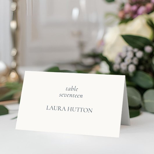 Ivory | Chic Simple Wedding Folded Place Card