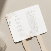 Ivory | Chic Watercolor Bloem Bruiloftsprogramma Handwaaier