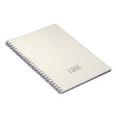 Ivory Classic Minimalistisch Initiaal Monogram Notitieboek (Rechterzijde)