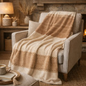 Ivory Clay Weave Fleece Blanket Deken