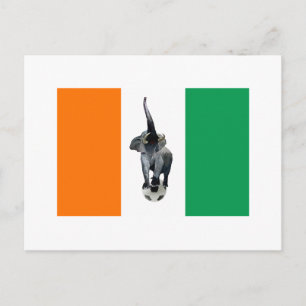 Ivory Coast Cote D'Ivore Soccer Flag Briefkaart