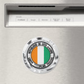 Ivory Coast Round Emblem Magneet (Insitu (Vaatwasser))