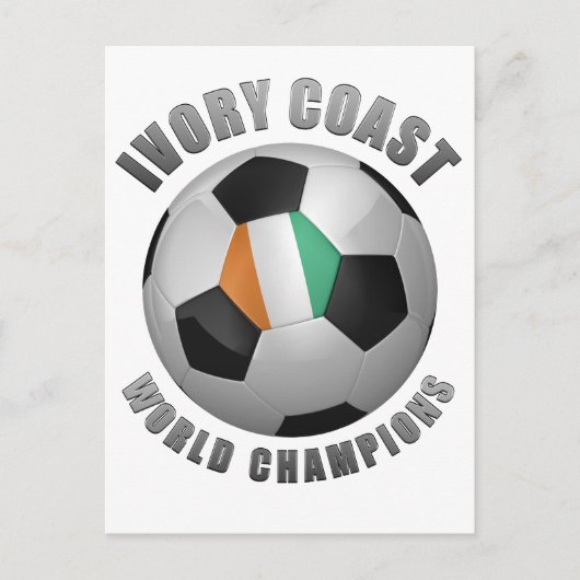 IVORY COAST SOCCER CHAMPES BRIEFKAART (Voorkant)