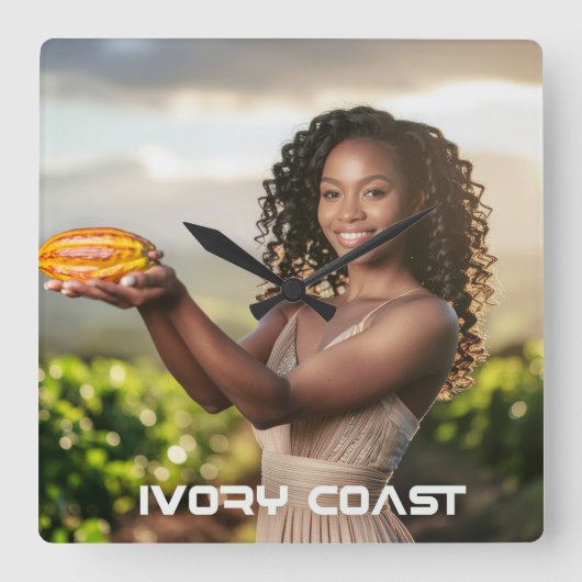 IVORY COAST VIERKANTE KLOK (Voorkant)