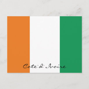 Ivory Coast vlag kleuren briefkaart