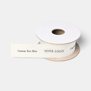 Ivory Company Logo Aangepaste Zakelijke Verpakking Lint