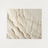 Ivory Cream Bohemian Boho Textured Look Wandkleed (Voorkant (horizontaal))