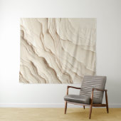 Ivory Cream Bohemian Boho Textured Look Wandkleed (In Situ (horizontaal))