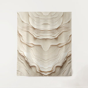 Ivory Cream Bohemian Natuurlijke Textured Look Wandkleed