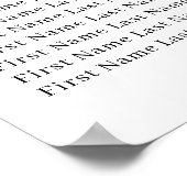 Ivory Cream Bohemian Textured Wedding Poster (Hoek)