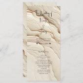 Ivory Cream Bohemian Textured Wedding Programma (Voorkant / Achterkant)