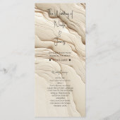Ivory Cream Bohemian Textured Wedding Programma (Voorkant)