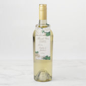 Ivory Cream Flowers Botanische bruiloft Flessenhanger (Op fles)